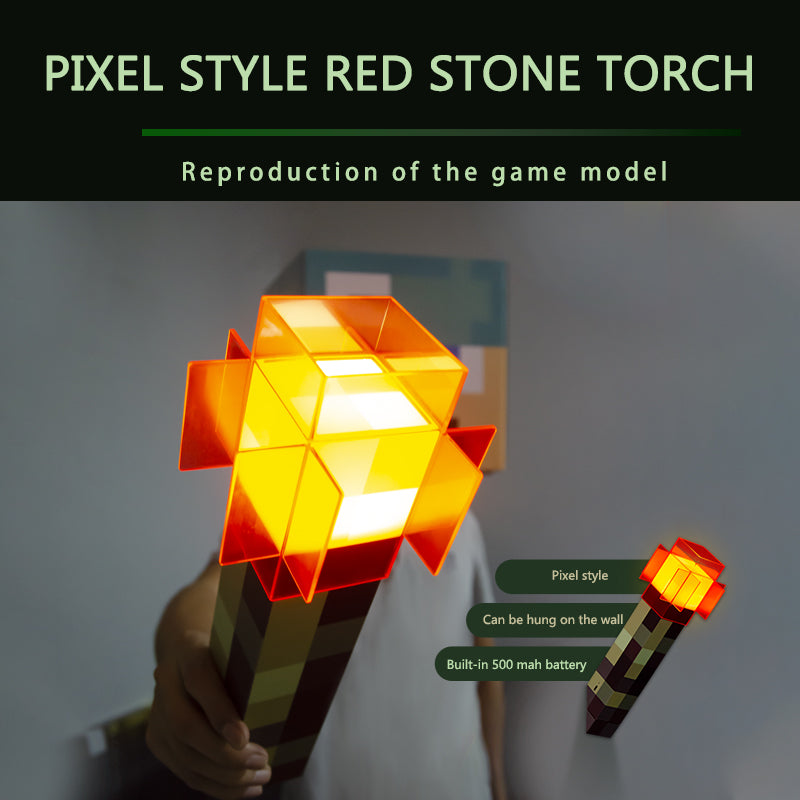 DIYCOM Pixel Red Stone Torch