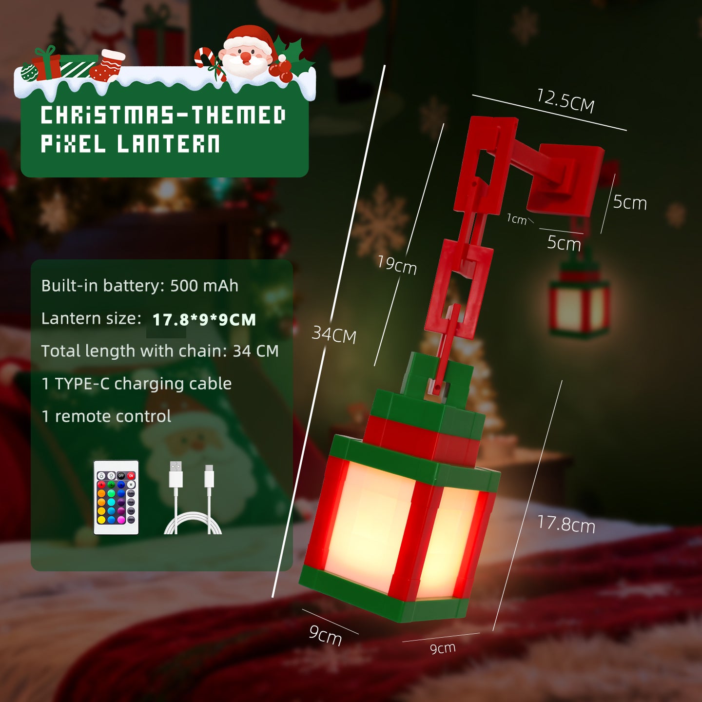 DIYCOM Christmas Pixel Lantern