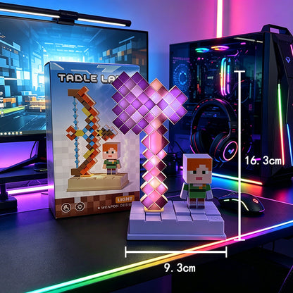 Pixel Sword & Bow LED Lamp – Gaming Room Decoration Light