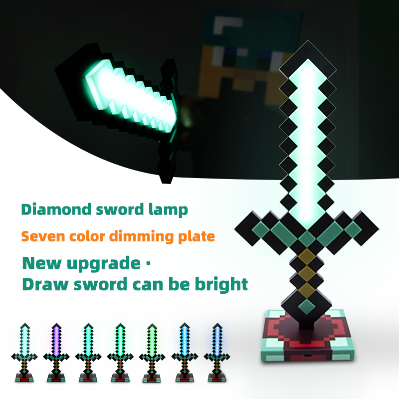 DIYCOM Pixel Diamond Sword Lamp