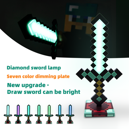 DIYCOM Pixel Diamond Sword Lamp