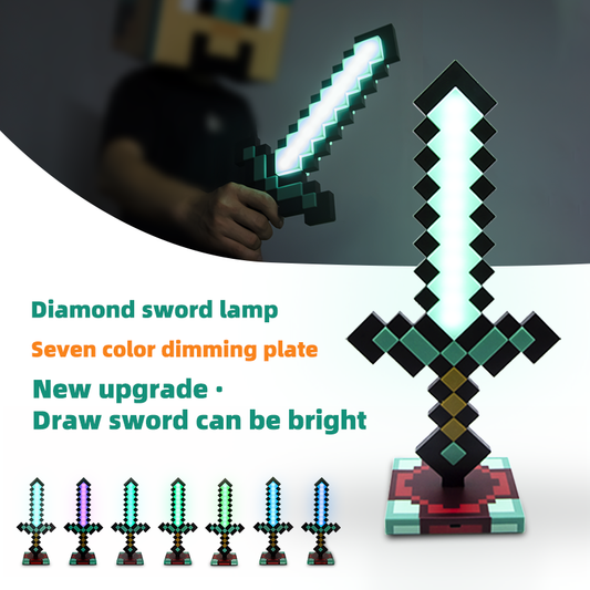 DIYCOM Pixel Diamond Sword Lamp