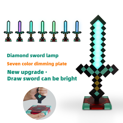 DIYCOM Pixel Diamond Sword Lamp