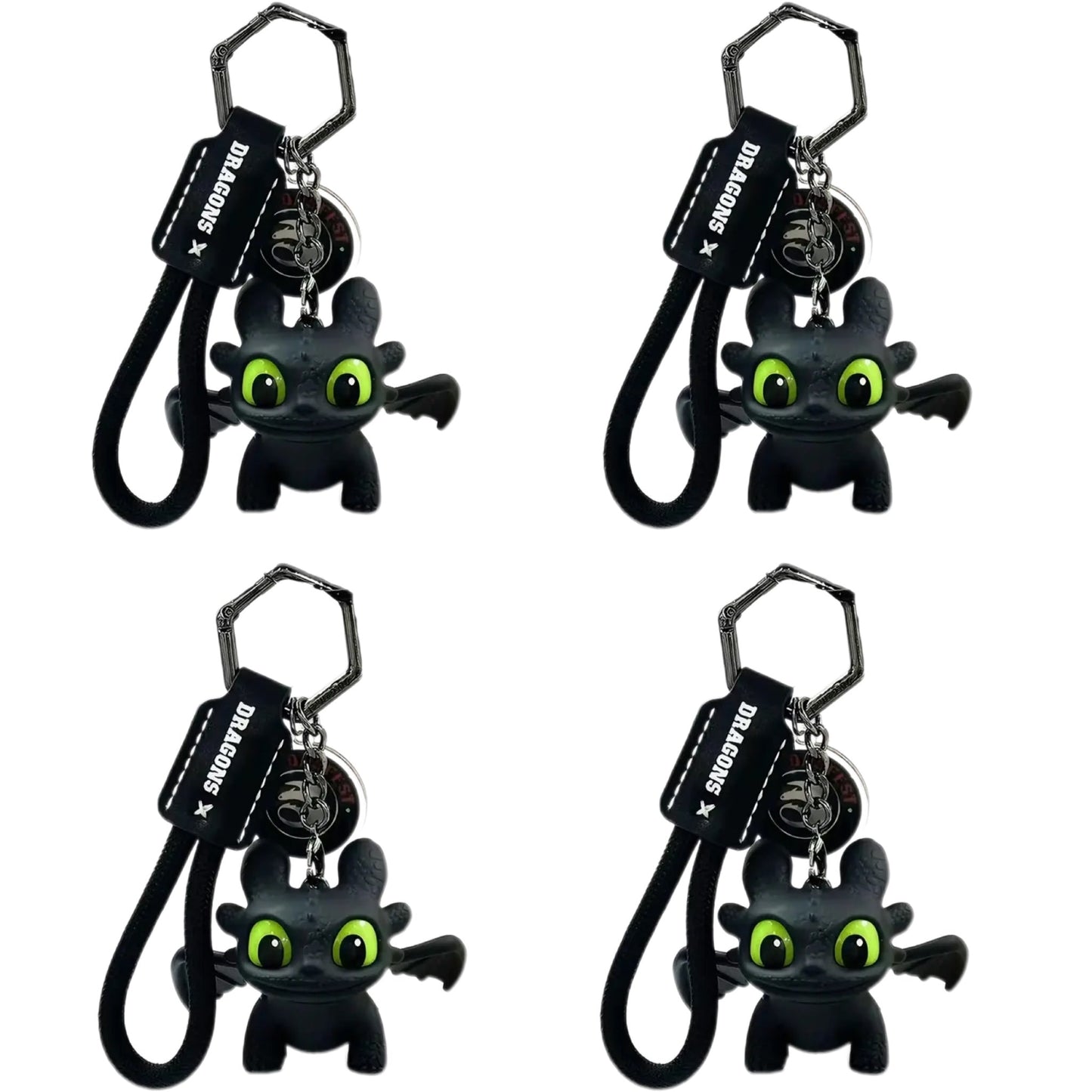How to Train Your Dragon Night Fury Dragon Keychain Glow in the Dark Mini Dragon Pendant with Moving Wings