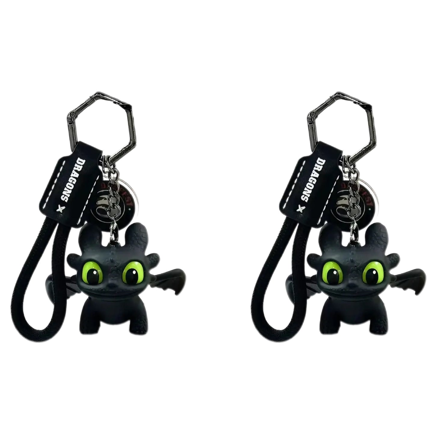 How to Train Your Dragon Night Fury Dragon Keychain Glow in the Dark Mini Dragon Pendant with Moving Wings