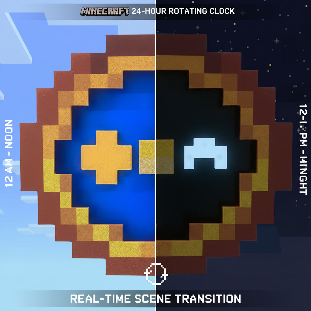 DIYCOM Pixel Wall Clock – Retro Decor, Christmas Gift