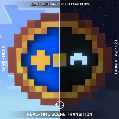 DIYCOM Pixel Wall Clock – Retro Decor, Christmas Gift