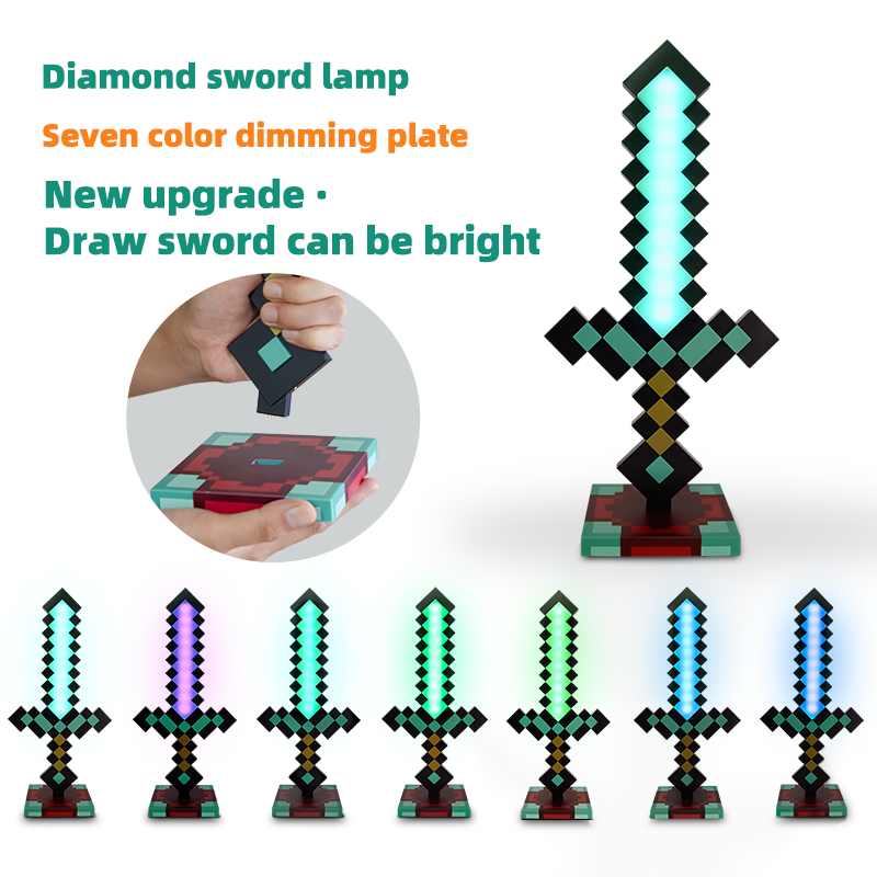 DIYCOM Pixel Diamond Sword Lamp