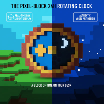 DIYCOM Pixel Wall Clock – Retro Decor, Christmas Gift