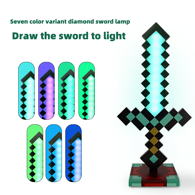 DIYCOM Pixel Diamond Sword Lamp