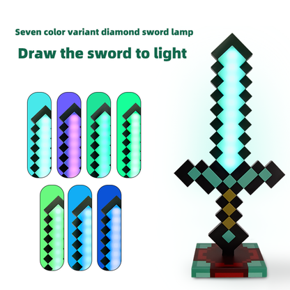 DIYCOM Pixel Diamond Sword Lamp