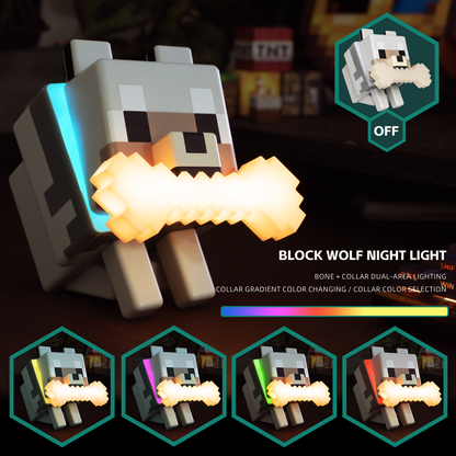 MC style  Pixel Lantern Night Lamp