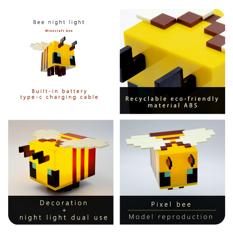 Pixel Pet: Bee Lamp™ – Cute Pixel Bee Night Light