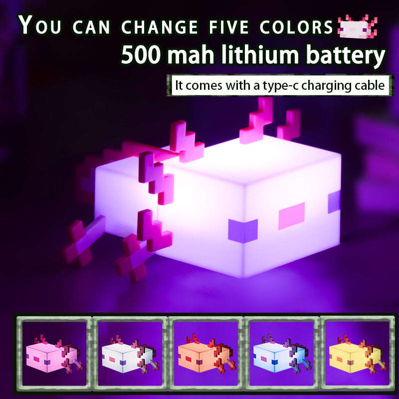 DIYCOM Pixel Axolotl Night Light