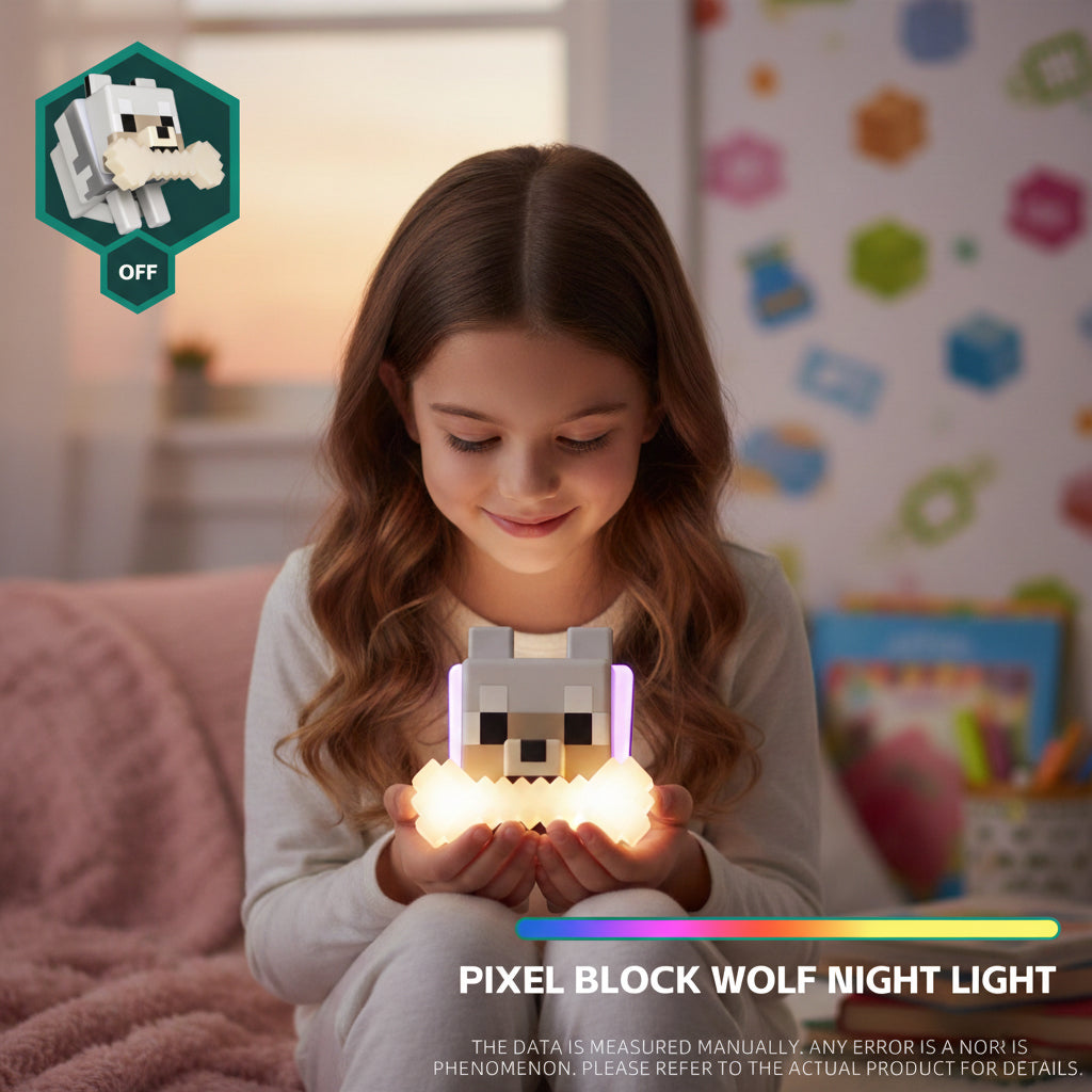 MC style  Pixel Lantern Night Lamp