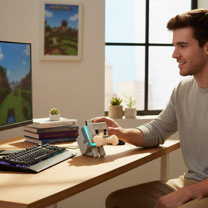 MC style  Pixel Lantern Night Lamp