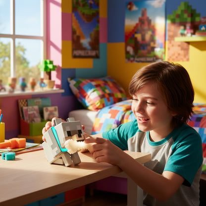 MC style  Pixel Lantern Night Lamp