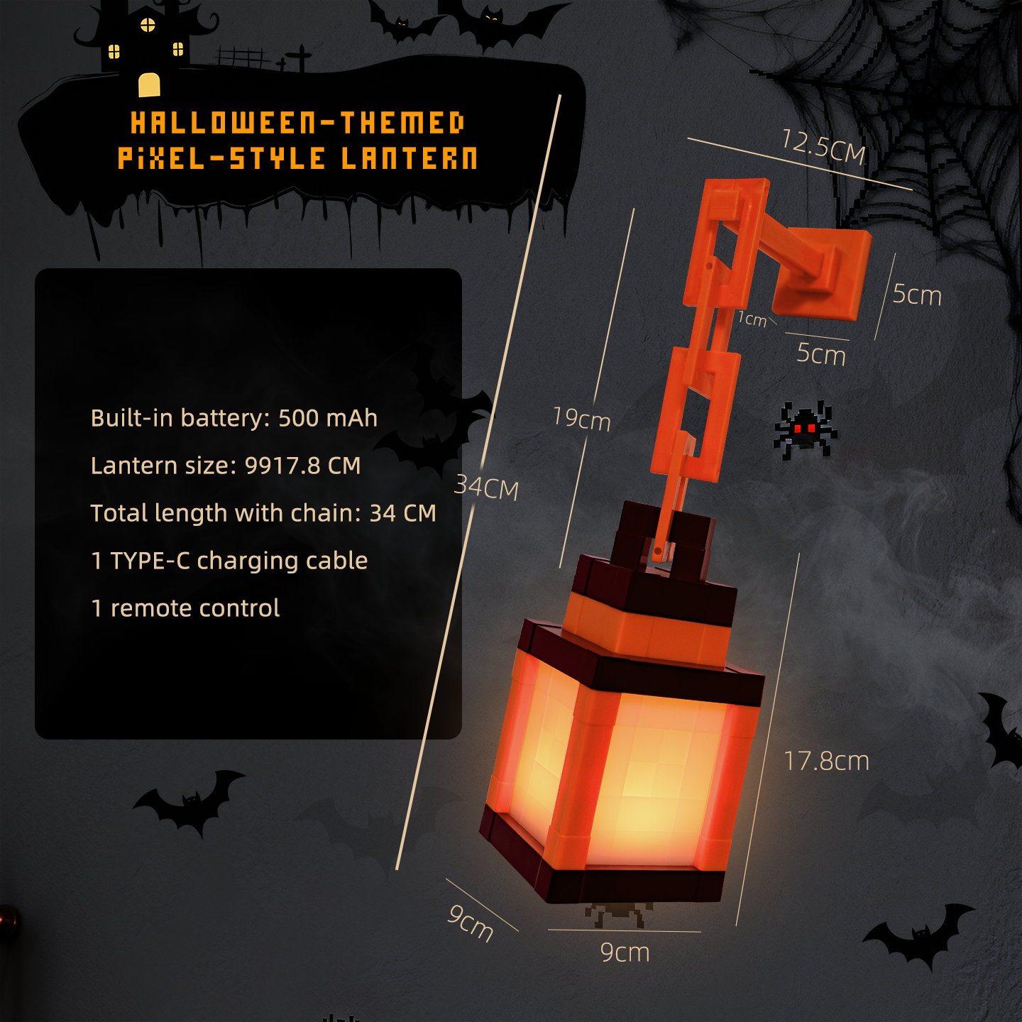 DIYCOM Halloween Pixel Lantern