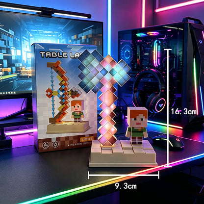 Pixel Sword & Bow LED Lamp – Gaming Room Decoration Light