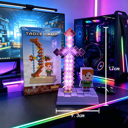 Pixel Sword & Bow LED Lamp – Gaming Room Decoration Light